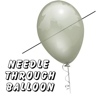 Needle Thru Balloon Professional by Bazar de Magia (met 10 ballonnen)